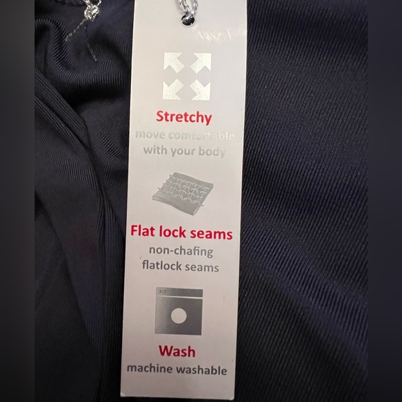 Swank a Posh navy blue leggings NWT Size 1X pull on flat lock seams stretchy - Picture 6 of 11